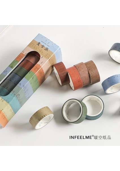 B Tarzı Journamm Vintage Morandi Renkli Mektuplar Kafes Washi Bant Önemsiz Dergisi Dekoratif Maskeleme Bantları Dıy Scrapbooking Için (Yurt Dışından)