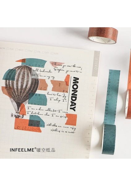B Tarzı Journamm Vintage Morandi Renkli Mektuplar Kafes Washi Bant Önemsiz Dergisi Dekoratif Maskeleme Bantları Dıy Scrapbooking Için (Yurt Dışından)