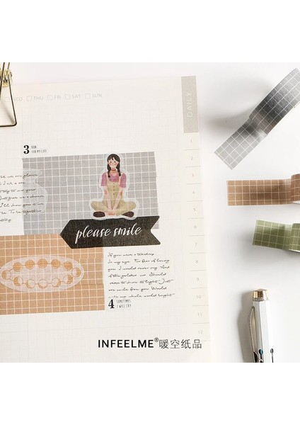 B Tarzı Journamm Vintage Morandi Renkli Mektuplar Kafes Washi Bant Önemsiz Dergisi Dekoratif Maskeleme Bantları Dıy Scrapbooking Için (Yurt Dışından)