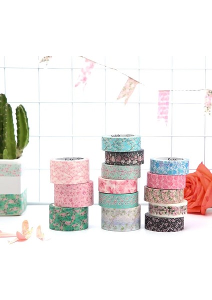 G Tarzı 7 Metre Uzun Taze Sakura Maskeleme Bandı Albümü Scrapbooking Dekor Washi Bant Okul Tedarik Kırtasiye Çubuk Etiket (Yurt Dışından)