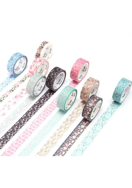 G Tarzı 7 Metre Uzun Taze Sakura Maskeleme Bandı Albümü Scrapbooking Dekor Washi Bant Okul Tedarik Kırtasiye Çubuk Etiket (Yurt Dışından)