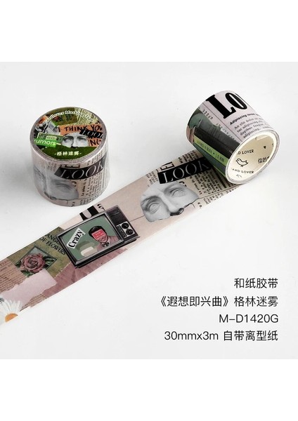 Gelinmiwu Tarzı Lot Dekoratif Yapışkan Bantlar Vintage Kolaj Dekoratif Scrapbooking Kendi Başına Yap Kağıdı Japon Çıkartmaları (Yurt Dışından)