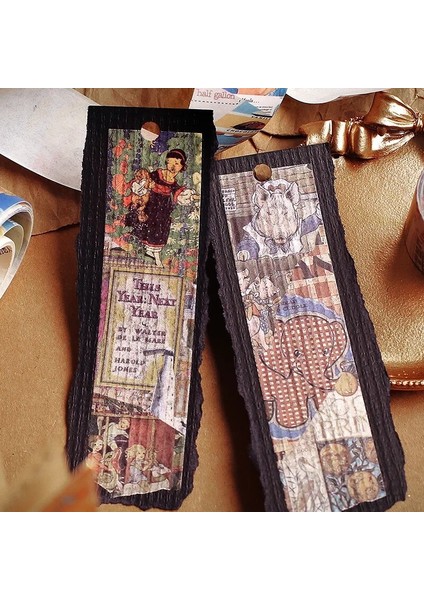 Gelinmiwu Tarzı Lot Dekoratif Yapışkan Bantlar Vintage Kolaj Dekoratif Scrapbooking Kendi Başına Yap Kağıdı Japon Çıkartmaları (Yurt Dışından)
