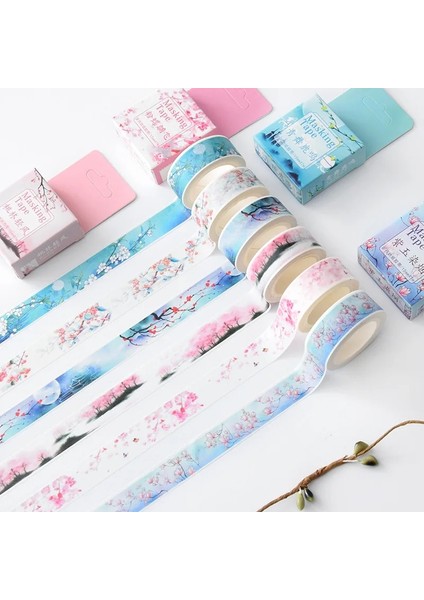 No.8 Stili Çiçek Düşer ve Darbe Dekoratif Washi Bant Dıy Scrapbooking Maskeleme Bandı Okul Ofis Tedarik Escolar Papelaria (Yurt Dışından)