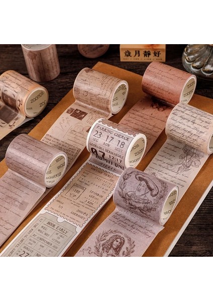 D Stili 5 cm Genişliğinde Vintage Şiirler Bilet Mektupları Bitkiler Maskeleme Washi Bant Dekoratif Yapışkan Bant Decora Diy Scrapbooking Sticker Etiket (Yurt Dışından) fırsatları