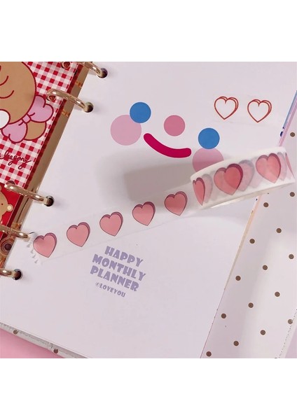 15MM x 5m A Stili Ins Sıcak Bulutlar Gülümseme Ayı ve Kağıt Yapışkan Bant Aşk Çiçek Kawaii Kore Washi Bant El Hesabı Dekoratif Bant Kırtasiye (Yurt Dışından)