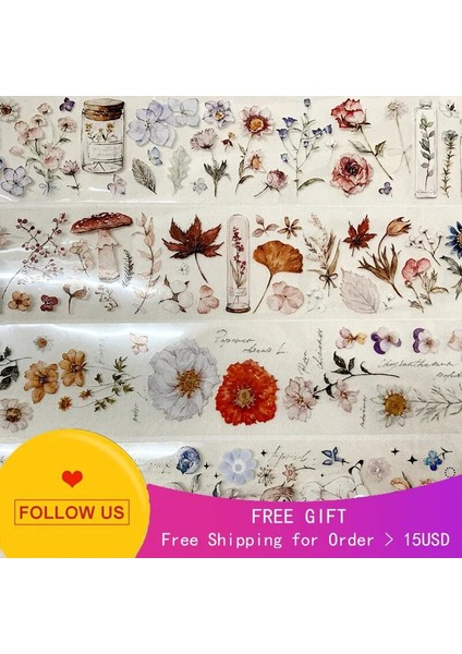 5 x 77CM Tarzı Mat Pet Örneği 1 Döngü Çil Çay Günlüğü Washi Bant Çiçek Ticareti Bahar Herald Çim Atlas Ono Pet (Yurt Dışından) fiyatları