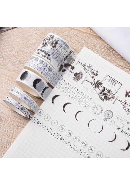 Izgara Günlüğü Stili Et Maskeleme Washi Bant Eski Çiçek Bitki Flamingo Dekoratif Etiket Scrapbooking Planlayıcısı Için Diy Yapışkanlı Etiket (Yurt Dışından)