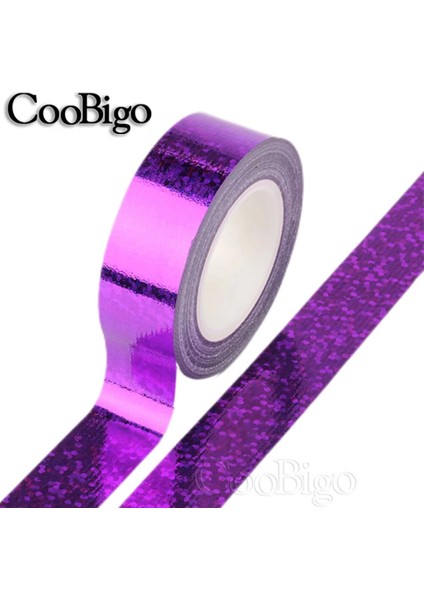 Mor Tarzı Glitter Washi Bant Lazer Folyo Etiket Maskeleme Bantları Dekor Için Scrapbooking Fotoğraf Albümü Dıy Kırtasiye Okul Ofis Malzemeleri 5m (Yurt Dışından)