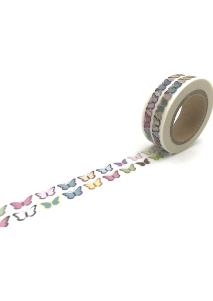 NO.1555 Tarzı S Beden 1.5cm * 10M Jiataihe Washi Bant Yumurta Diy Kelebek Washi Bant Maskeleme Washi Bant Aslan Yapışkan Bant Kawaii Kırtasiye (Yurt Dışından)