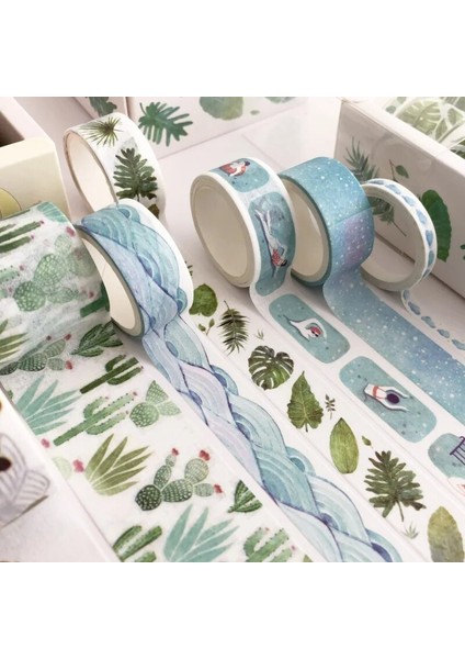 Landi Lvdong Tarzı Et Farklı Boyutlarda Washi Bant Seti Petal Çiçek Kağıt Maskeleme Bantları Japon Dergisi Bant Diy Scrapbooking Sticker (Yurt Dışından)