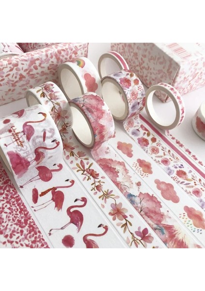 Landi Lvdong Tarzı Et Farklı Boyutlarda Washi Bant Seti Petal Çiçek Kağıt Maskeleme Bantları Japon Dergisi Bant Diy Scrapbooking Sticker (Yurt Dışından)