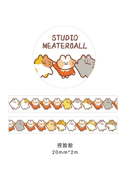 No.5 Tarzı Sevimli Kedi Aile Serisi Dergisi Washi Bant Dıy Scrapbooking Sticker Etiket Kawaii Pet Maskeleme Bandı Okul Ofis Tedarik (Yurt Dışından)