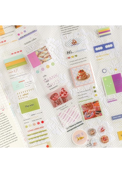 Qingkongwali Tarzı Çok Dekoratif Yapışkan Bantlar Kek Anında Scrapbooking Dıy Kağıt Japon Çıkartmaları 3m (Yurt Dışından)