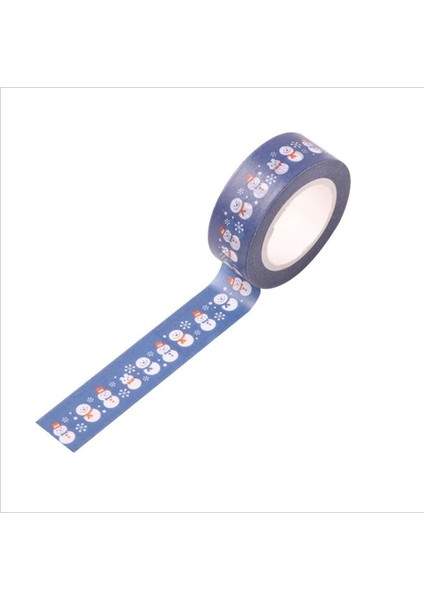 Bir Stil 15MM x Kar Geyiği Noel Ağacı Dekoratif Washi Bant Dıy Scrapbooking Maskeleme Bandı Okul Ofis Tedarik (Yurt Dışından)
