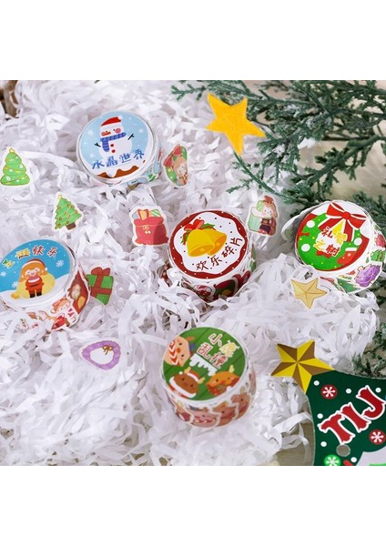 C Stili Merry Christmas Karikatür Maskeleme Washi Bant Kalıp Kesme Dekoratif Yapışkan Bant Diy Scrapbooking Sticker Etiket Kırtasiye (Yurt Dışından) modelleri