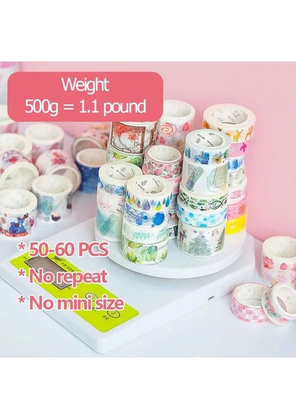 Bifeng Shop Noel A 48 Stili Ayarla 500G = 1.1 Pound Washi Bantlar Set Karalama Defteri Günlüğü Etiket Kawaii Maskeleme Bantları Dekoratif Kırtasiye (Yurt Dışından)