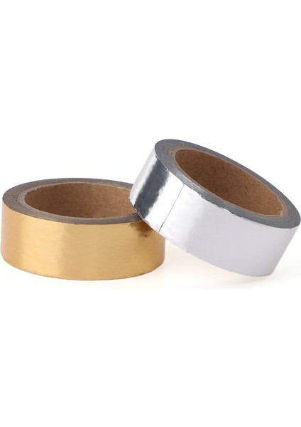 15MM5M Sarı Stil Sıcak Damgalama Bandı Altın ve Gümüş Rengi Dıy Scrapbooking Yapışkan Bant Kırtasiye Noel Günlüğü Dekoratif Bant 15MM * 5m (Yurt Dışından) fırsatları