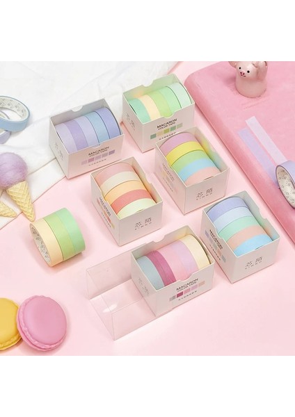 C Stili Ack Favori Serisi Renkli Washi Bant Seti Diy Scrapbooking Sticker Etiket Maskeleme Bandı Okul Ofis Tedarik (Yurt Dışından) fiyatları