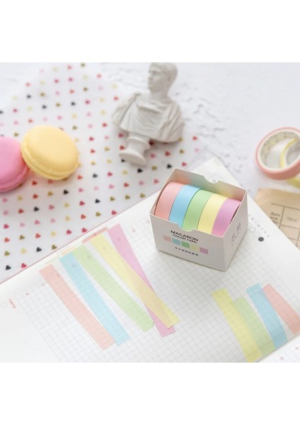 C Stili Ack Favori Serisi Renkli Washi Bant Seti Diy Scrapbooking Sticker Etiket Maskeleme Bandı Okul Ofis Tedarik (Yurt Dışından) modelleri