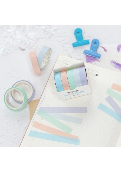 C Stili Ack Favori Serisi Renkli Washi Bant Seti Diy Scrapbooking Sticker Etiket Maskeleme Bandı Okul Ofis Tedarik (Yurt Dışından) indirimleri