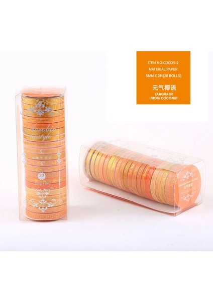 No.4 Tarzı Washi Bant Seti Altın Varak Dekoratif Yapışkan Bant Scrapbooking Şeritler Günlüğü Dekorasyon Kawaii Kırtasiye Maskeleme Bandı (Yurt Dışından)