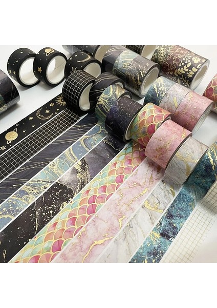 No.4 Tarzı 3 Rollsset Altın Folyo Washi Bant Eski Maskeleme Bandı Çıkartmalar Için Dekoratif Yapışkan Bant Scrapbooking Dergisi Sanat ve El Sanatları (Yurt Dışından) fiyatları
