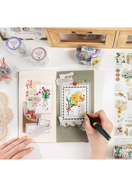 Bir Stil Geniş 6.5cm Çiçek Nimet Serisi Maskeleme Washi Bant Dekoratif Kristal Mürekkep Yapışkan Bant Decora Diy Scrapbooking Sticker Etiket (Yurt Dışından) modelleri