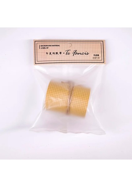 B Tarzı Dimi 60MM * 3m Kraft Kağıt Etiket Bant Kafes Mektup Yapışkanlı Etiket Dıy Mermi Günlük Tutma Dekor Kırtasiye Okul Kaynağı (Yurt Dışından)