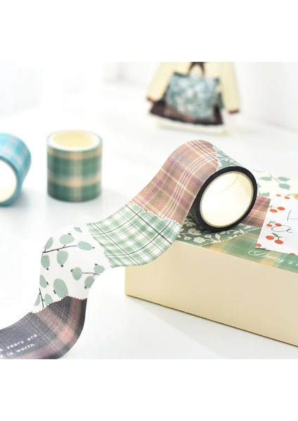 1-Ben Tarzı 40MM Geniş Izgara Washi Bant Dekoratif Renkli Scrapbooking Için Maskeleme Bantları Dıy Dekor El Sanatları Kırtasiye (Yurt Dışından) fırsatları