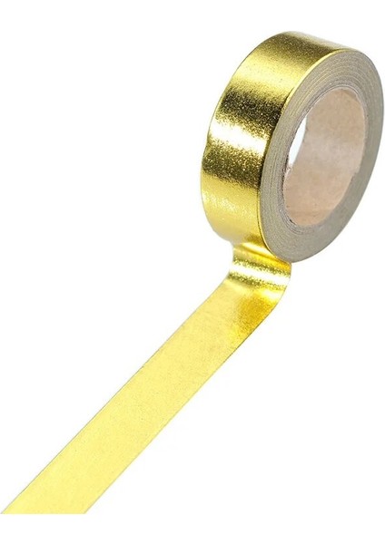 Yeşil Stil 15MM * 10M Altın Folyo Washi Bant Gümüş Altın Bronz Gül Yeşil Renk Japon Kawaii Dıy Scrapbooking Araçları Maskeleme Bandı (Yurt Dışından) fırsatları