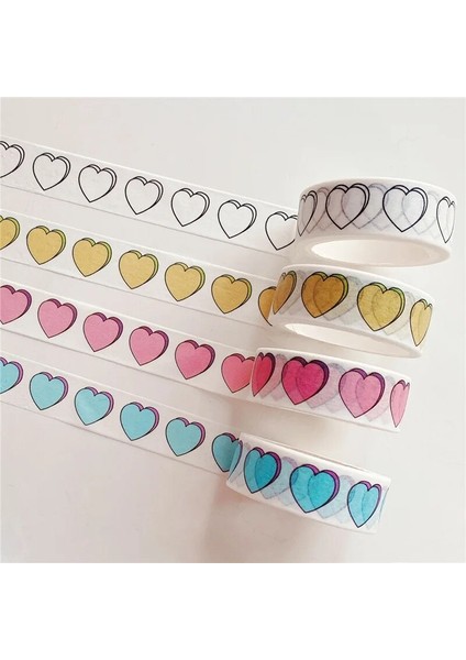 15MMX5M Y Stili Ins Sıcak Satış Aşk Kek Desen Washi Bant El Hesabı Etiket Sızdırmazlık Etiketi Dekorasyon Kağıdı Maskeleme Bandı Kırtasiye (Yurt Dışından) modelleri