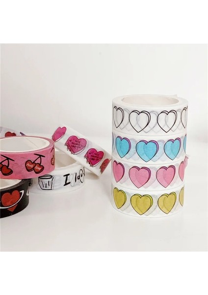 15MMX5M Y Stili Ins Sıcak Satış Aşk Kek Desen Washi Bant El Hesabı Etiket Sızdırmazlık Etiketi Dekorasyon Kağıdı Maskeleme Bandı Kırtasiye (Yurt Dışından) indirimleri