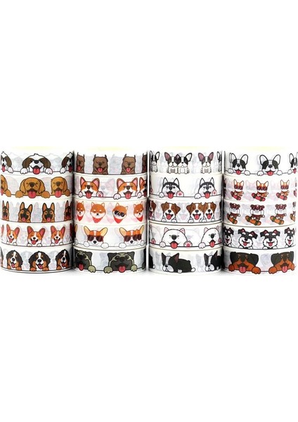 965 Tarzı Yeni M Dekoratif Sevimli Kediler ve Köpekler Scrapbooking Bullet Dergisi Hayvan Kırtasiye Için Kağıt Washi Bant Maskeleme Seti (Yurt Dışından)