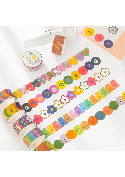 Kek Tarzı 6 Desigeces El Hesabı Teyp Sevimli Çizgi Kız Çıkartmalar Dekoratif Malzeme Scrapbooking Diary Planner (Yurt Dışından)