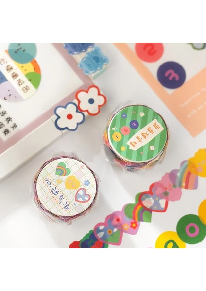 Kek Tarzı 6 Desigeces El Hesabı Teyp Sevimli Çizgi Kız Çıkartmalar Dekoratif Malzeme Scrapbooking Diary Planner (Yurt Dışından)
