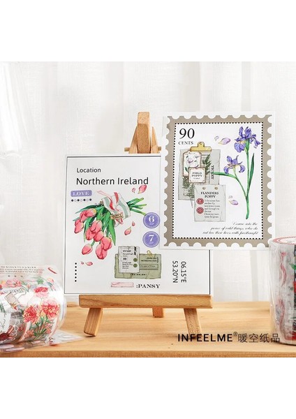 Zhufu Tarzı Lot Dekoratif Yapışkan Bantlar Çiçek Odası Serisi Scrapbooking Kendi Başına Yap Kağıdı Scrapbooking Çıkartmaları 3m (Yurt Dışından) modelleri