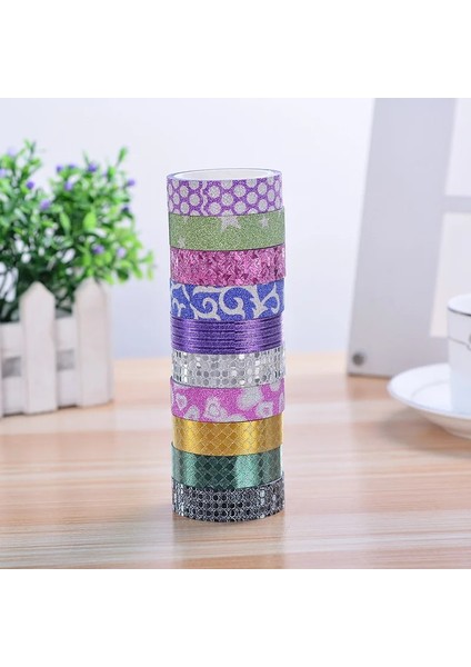 10 Adet Tüm Rastgele Stil Et Washi Bant Seti Parlak Renkli Japon Kırtasiye Scrapbooking Dekoratif Bantlar Yapışkan Bant Kawai Adesiva Decorativa (Yurt Dışından) indirimleri
