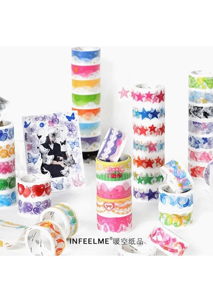 No.5 Tarzı 8 Rollset Kawaii Washi Bantlar Set Dekoratif Maskeleme Bandı Diy Scrapbooking Albümü Günlüğü Etiket Etiket Sevimli Japon Kırtasiye (Yurt Dışından) fiyatları
