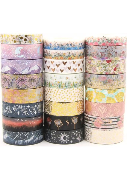 G255 Stili Sıcak 1 Adet Folyo Ay Ay Tutulması Yaprakları Izler Washi Bant 10 M Maskeleme Bantları Dekoratif Çıkartmalar Dıy Kırtasiye Ofis Malzemeleri (Yurt Dışından) modelleri