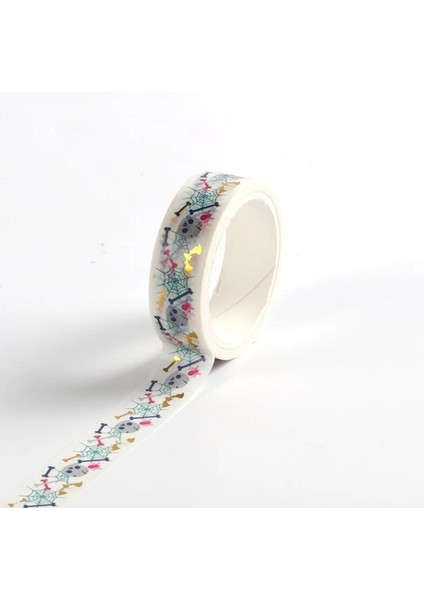 NO.650 Tarzı Yeni M Dekoratif Kafatası Iskeleti Kara Kedi Kabak Yarasa Örümcek Cadılar Bayramı Washi Bant Seti Planlayıcı Maskeleme Bandı Sevimli Kırtasiye (Yurt Dışından)