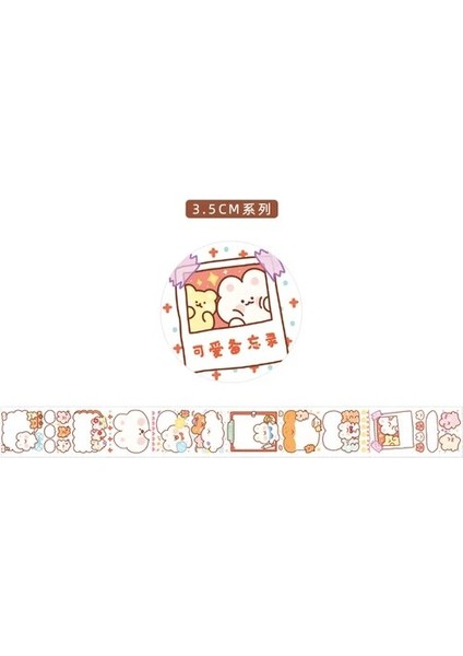 No.16 Tarzı Kawaii Tatlı Depo Serisi Dekoratif Yapışkan Bant Kız Ayı Maskeleme Bandı Diy Scrapbooking Sticker Etiket Japon Kırtasiye (Yurt Dışından)