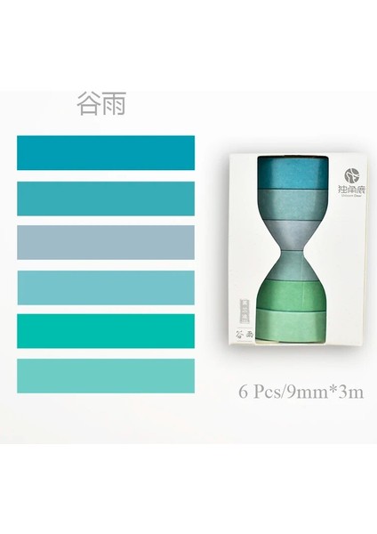 No.6 Tarzı Et Sevimli Düz Renk Washi Bant Etiket Maskeleme Bandı Kawaii Dekoratif Yapışkan Bant Çıkartmalar Scrapbooking Japon Bant (Yurt Dışından)