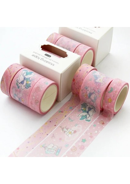 Kızların Rüya Stili Et Manzara Washi Bant Düz Renk Maskeleme Bandı Dekoratif Yapışkan Bant Sticker Scrapbooking Planlayıcısı Kırtasiye Tedarik (Yurt Dışından)