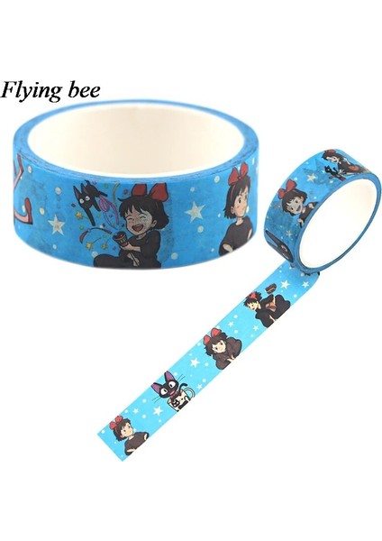 No.6 Tarzı Flyingbee Karikatür Kız Washi Bant Kağıt Dıy Dekoratif Yapışkan Bant Kırtasiye Maskeleme Bantları Malzemeleri (Yurt Dışından) fiyatları