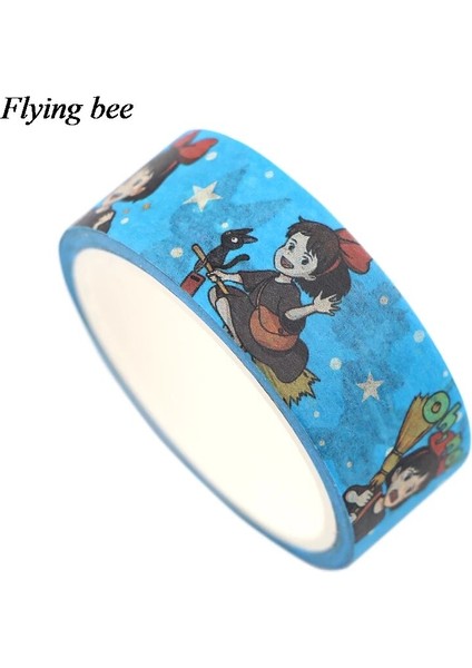 No.6 Tarzı Flyingbee Karikatür Kız Washi Bant Kağıt Dıy Dekoratif Yapışkan Bant Kırtasiye Maskeleme Bantları Malzemeleri (Yurt Dışından) modelleri