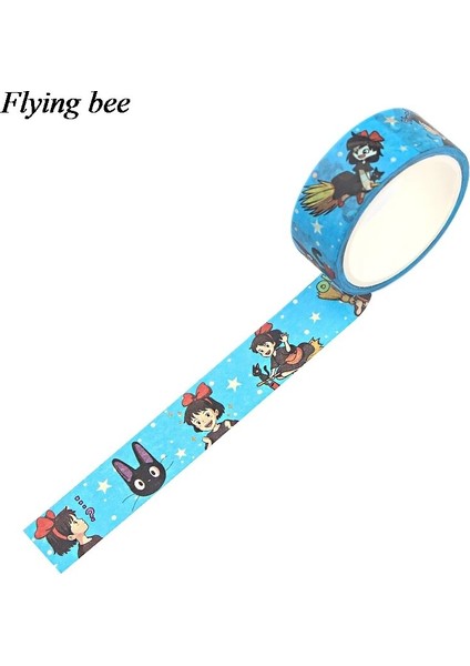 No.6 Tarzı Flyingbee Karikatür Kız Washi Bant Kağıt Dıy Dekoratif Yapışkan Bant Kırtasiye Maskeleme Bantları Malzemeleri (Yurt Dışından) indirimleri