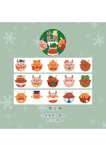 B Tarzı Merry Christmas Karikatür Maskeleme Washi Bant Kalıp Kesme Dekoratif Yapışkan Bant Diy Scrapbooking Sticker Etiket Kırtasiye (Yurt Dışından)
