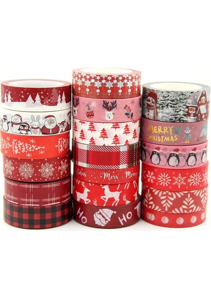 G294 Stili 2021 Yeni M Merry Christmas Kar Kardan Adam Geyik Ağacı Dekoratif Washi Bant Dıy Scrapbooking Maskeleme Bandı Okul Ofis Tedarik (Yurt Dışından) modelleri