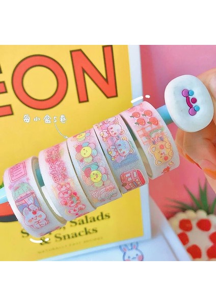 Xiguayazi Tarzı Et Karikatür Maskeleme Bandı Seti Sevimli Kutulu Süslemeleri Bantlar Dıy Scrapbooing Kawaii Kırtasiye Hediye Okul Malzemeleri (Yurt Dışından) fiyatları